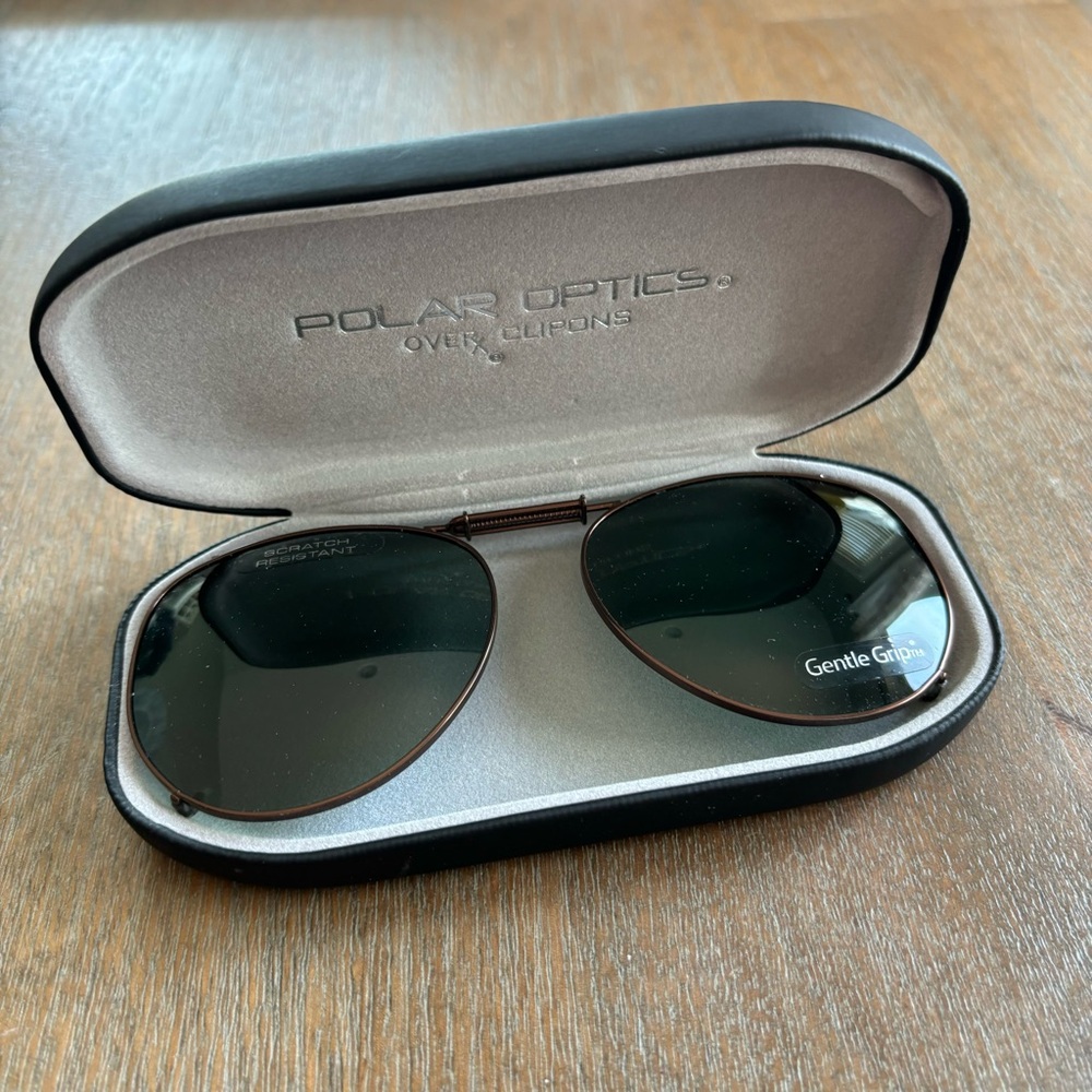 Polar Optics - New Clip-on Sunglasses with case